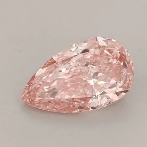 0.68ct PEAR Fancy Vivid Pink VS1 Coloured Lab diamond