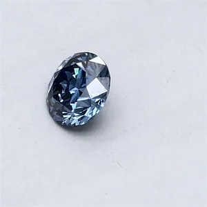 0.3ct ROUND Fancy Deep Blue SI1 Coloured Lab diamond
