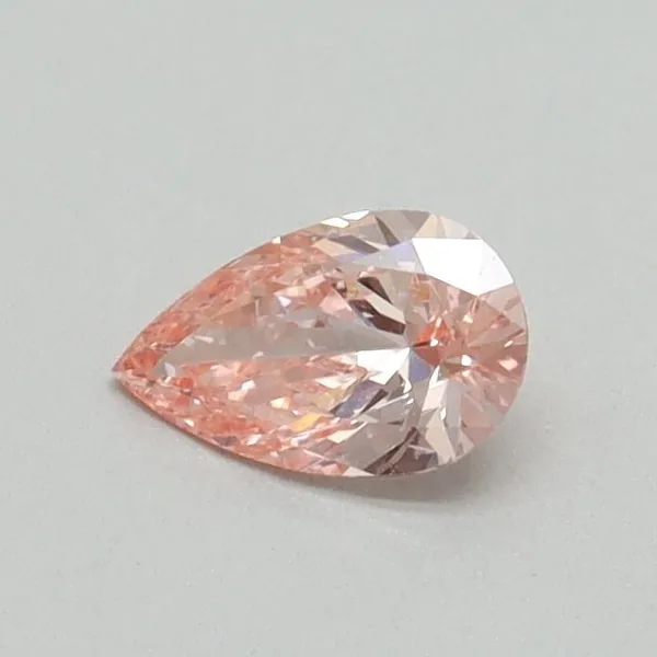 0.32ct PEAR Fancy Vivid Pink VS1 Coloured Lab diamond