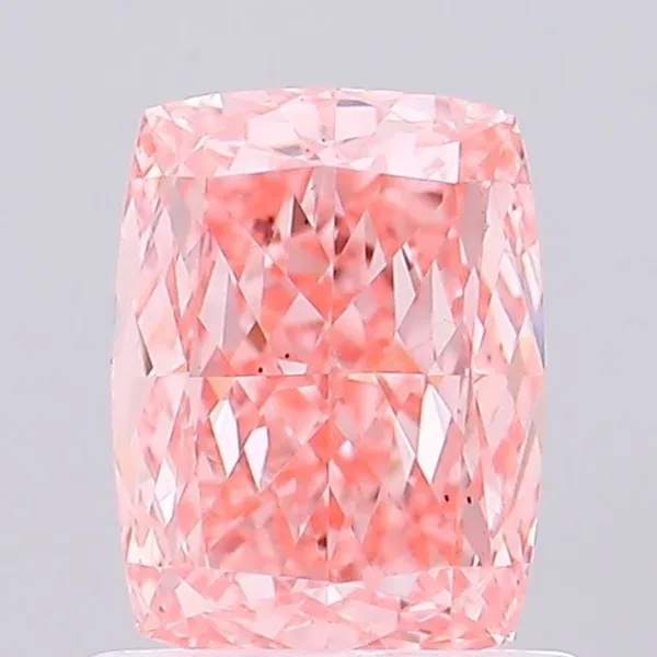 1.02ct CUSHION Fancy Vivid Pink VS1 Coloured Lab diamond