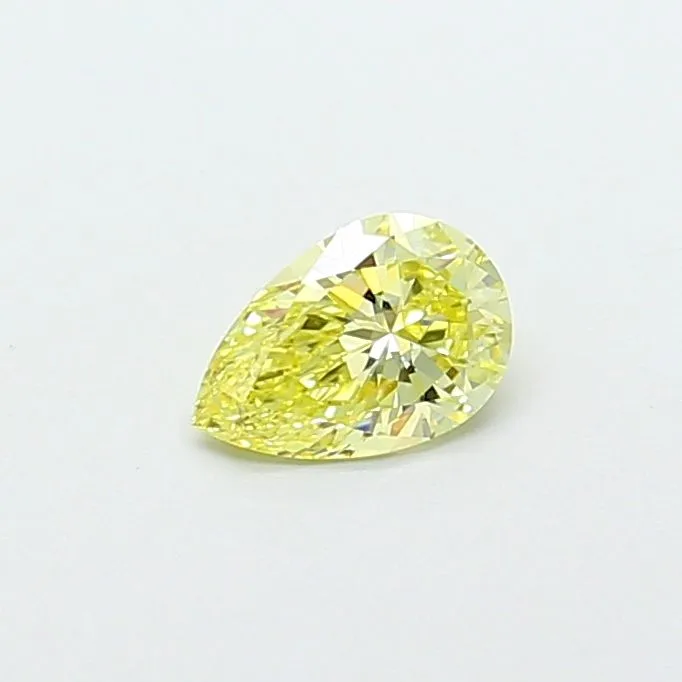 0.56ct PEAR Fancy Yellow VVS2 Coloured Lab diamond
