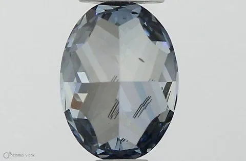 0.51ct OVAL Fancy Vivid Blue SI1 Coloured Lab diamond