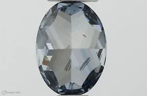0.51ct OVAL Fancy Vivid Blue SI1 Coloured Lab diamond