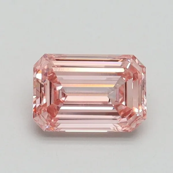 0.7ct EMERALD Fancy Intense Pink VS2 Coloured Lab diamond