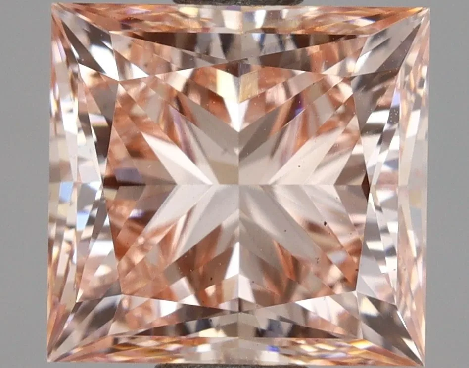 2.60ct PRINCESS Fancy Intense Pink VS2 Coloured Lab diamond
