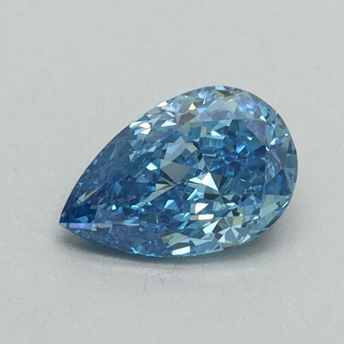 0.54ct PEAR Fancy Vivid Blue VS2 Coloured Lab diamond