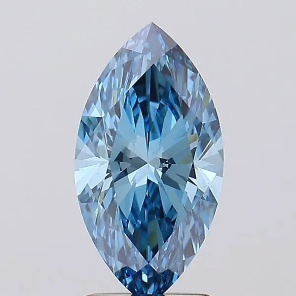 2.04ct MARQUISE Fancy Vivid Blue VS1 Coloured Lab diamond