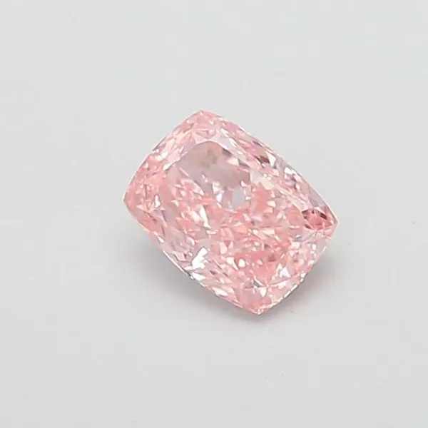 1.08ct CUSHION Fancy Intense Pink VS1 Coloured Lab diamond