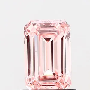 1.03ct EMERALD Fancy Intense Pink VS1 Coloured Lab diamond