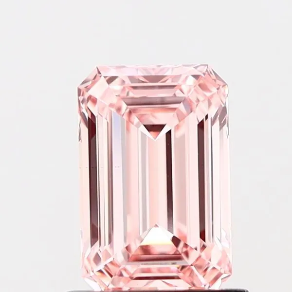 1.03ct EMERALD Fancy Intense Pink VS1 Coloured Lab diamond