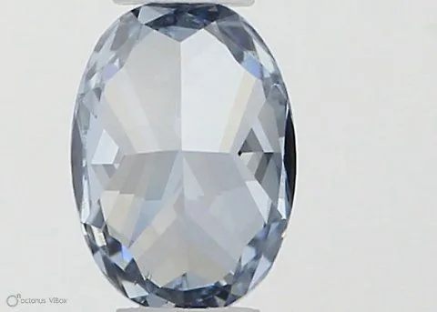0.3ct OVAL Fancy Vivid Blue VS1 Coloured Lab diamond