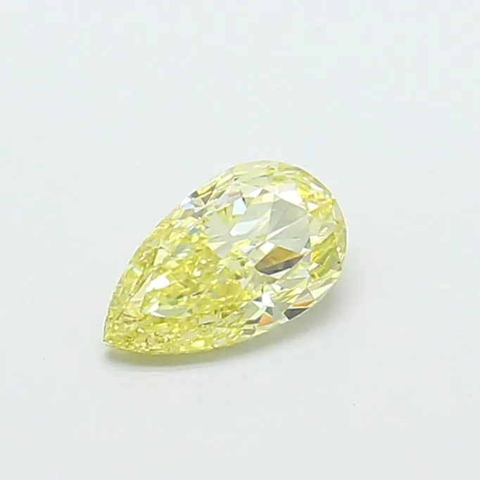 0.66ct PEAR Fancy Intense Yellow VS2 Coloured Lab diamond