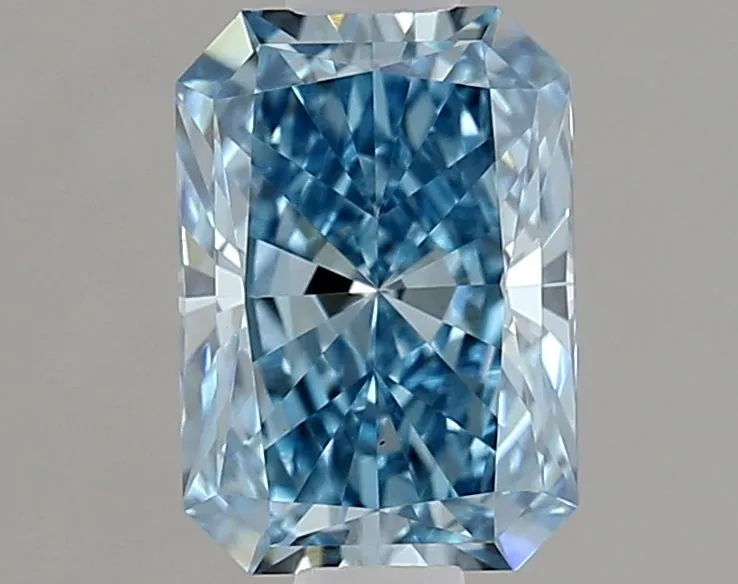 0.92ct RADIANT Fancy Vivid Blue VS1 Coloured Lab diamond