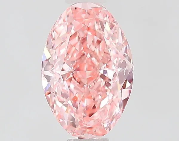 1.01ct OVAL Fancy Vivid Pink VVS2 Coloured Lab diamond