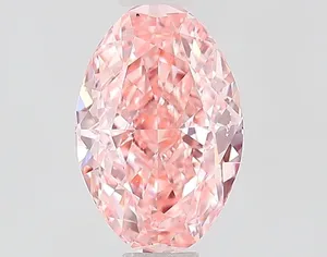 1.01ct OVAL Fancy Vivid Pink VVS2 Coloured Lab diamond