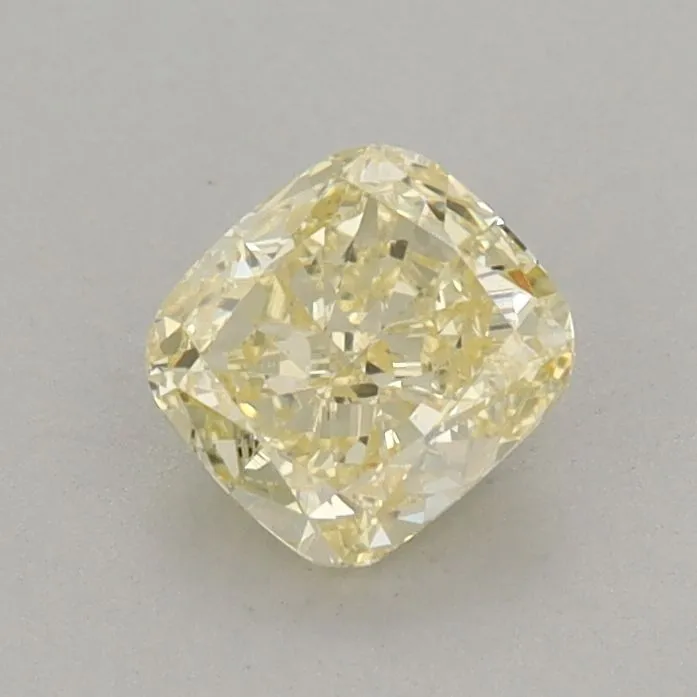 0.70ct CUSHION Fancy Light Yellow VS1 Coloured Lab diamond