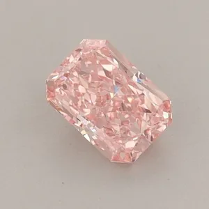 0.57ct RADIANT Fancy Vivid Pink VVS2 Coloured Lab diamond