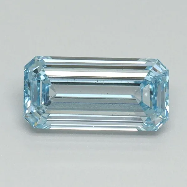 1.01ct EMERALD Fancy Intense Blue VS1 Coloured Lab diamond