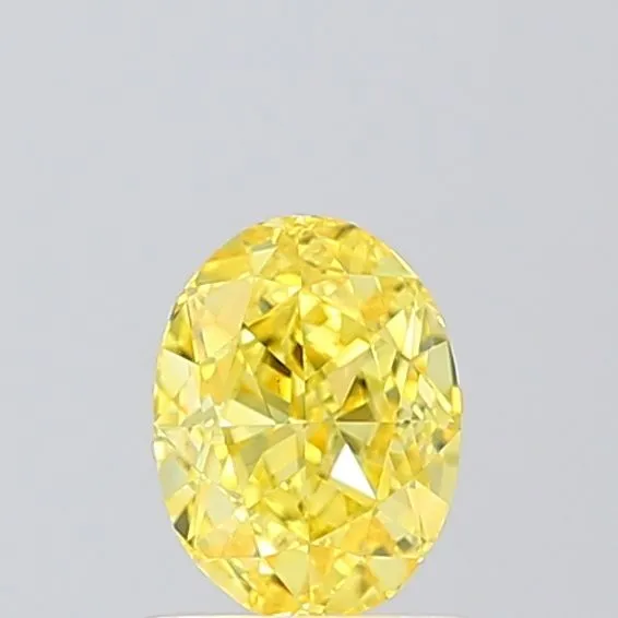 1.00ct OVAL Fancy Vivid Yellow VS1 Coloured Lab diamond