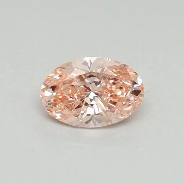 0.3ct OVAL Fancy Vivid Pink VS1 Coloured Lab diamond