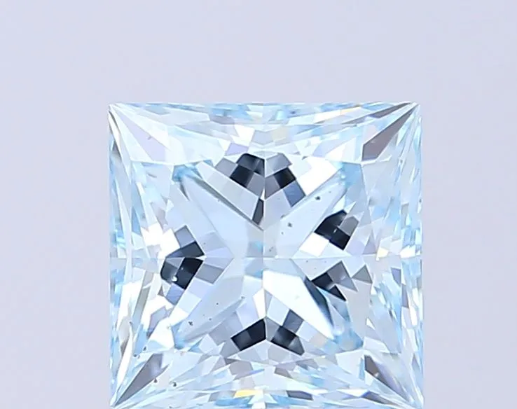 2.91ct PRINCESS Fancy Vivid Blue VS2 Coloured Lab diamond