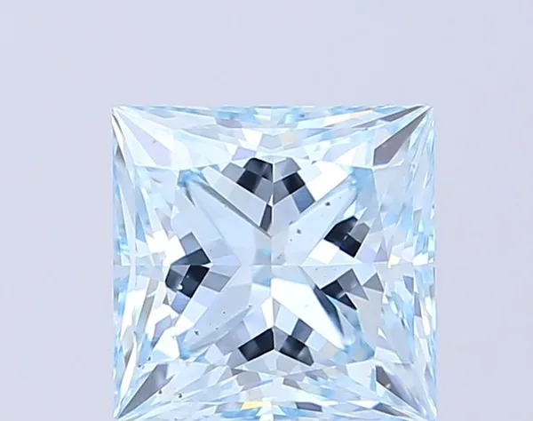 2.91ct PRINCESS Fancy Vivid Blue VS2 Coloured Lab diamond