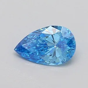 0.47ct PEAR Fancy Vivid Blue VVS2 Coloured Lab diamond