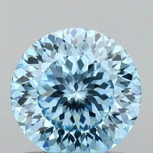 1.05ct ROUND Fancy Intense Blue VVS2 Coloured Lab diamond