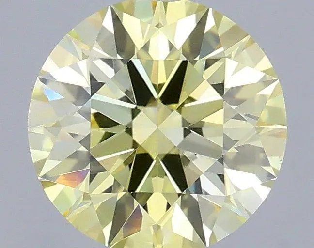 0.90ct ROUND Fancy Yellow VS1 Coloured Lab diamond
