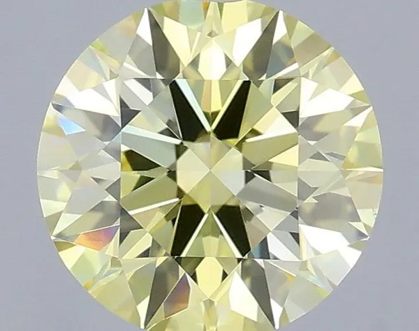 0.9ct ROUND Fancy Yellow VS1 Coloured Lab diamond