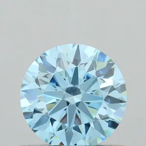 0.52ct ROUND Fancy Vivid Blue VVS2 Coloured Lab diamond