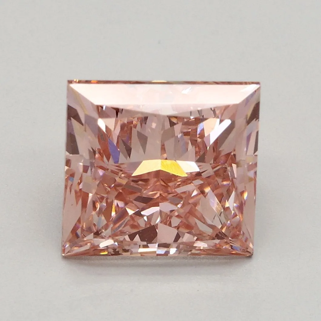 2.84ct PRINCESS Fancy Intense Pink VS2 Coloured Lab diamond