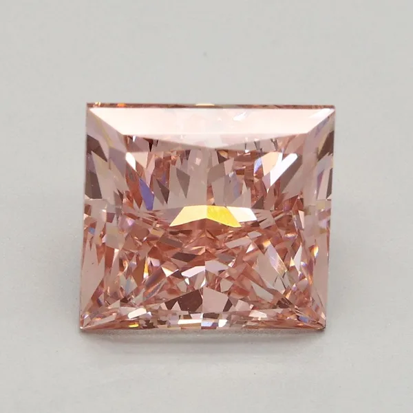 2.84ct PRINCESS Fancy Intense Pink VS2 Coloured Lab diamond