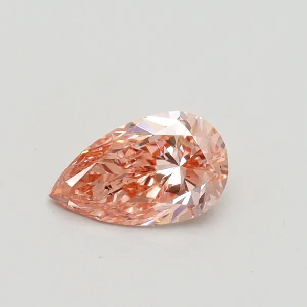 0.51ct PEAR Fancy Intense Pink SI1 Coloured Lab diamond