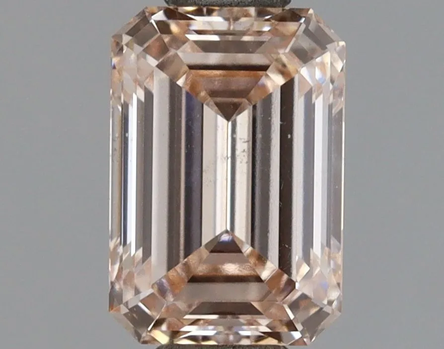 1.00ct EMERALD Fancy Pink VS2 Coloured Lab diamond