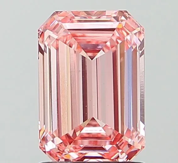 1.85ct EMERALD Fancy Intense Pink VS1 Coloured Lab diamond
