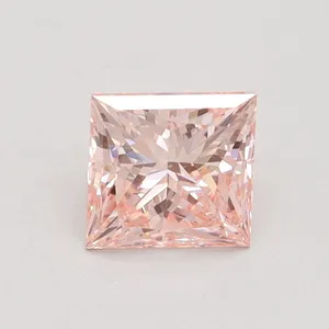 1.04ct PRINCESS Fancy Intense Pink VS1 Coloured Lab diamond