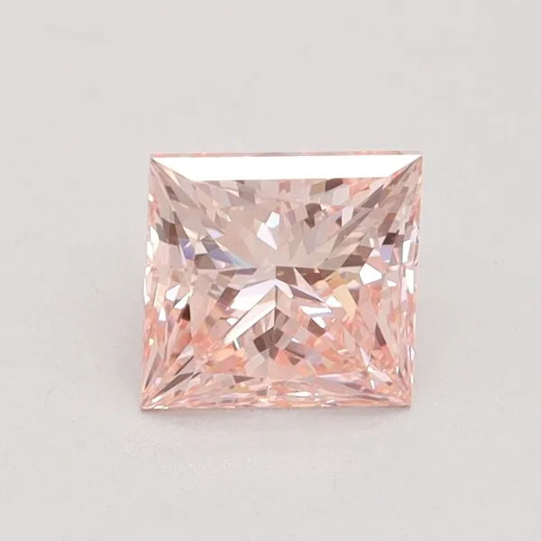 1.04ct PRINCESS Fancy Intense Pink VS1 Coloured Lab diamond