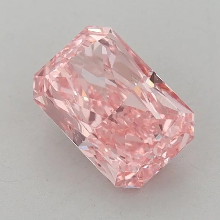 1.19ct RADIANT Fancy Vivid Pink VS2 Coloured Lab diamond