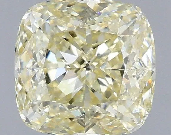 1.07ct CUSHION Fancy Light Yellow VVS2 Coloured Lab diamond