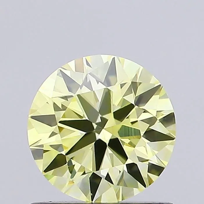 0.83ct ROUND Fancy Yellow VVS2 Coloured Lab diamond