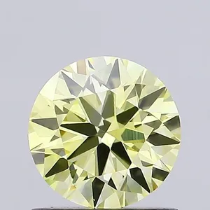 0.83ct ROUND Fancy Yellow VVS2 Coloured Lab diamond