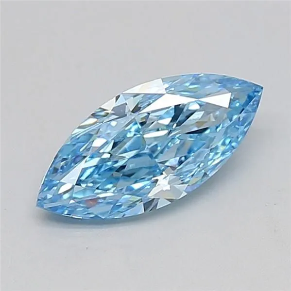 1.35ct MARQUISE Fancy Vivid Blue VVS2 Coloured Lab diamond