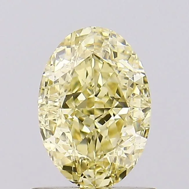 1.10ct OVAL Fancy Intense Yellow VVS2 Coloured Lab diamond