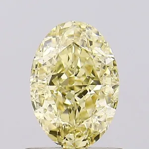 1.1ct OVAL Fancy Intense Yellow VVS2 Coloured Lab diamond