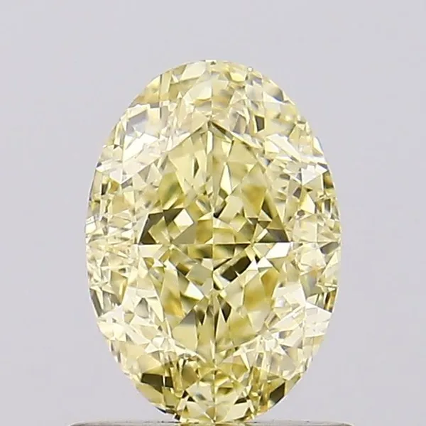 1.1ct OVAL Fancy Intense Yellow VVS2 Coloured Lab diamond
