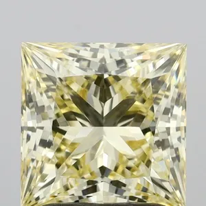 1.91ct PRINCESS Fancy Yellow VS1 Coloured Lab diamond