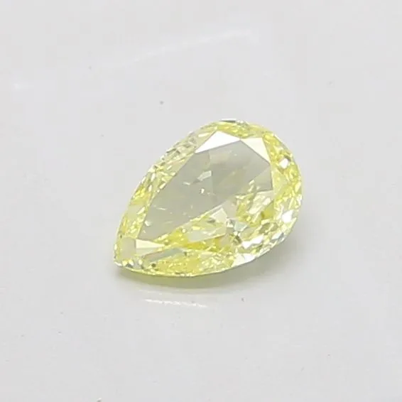 0.56ct PEAR Fancy Yellow VS1 Coloured Lab diamond