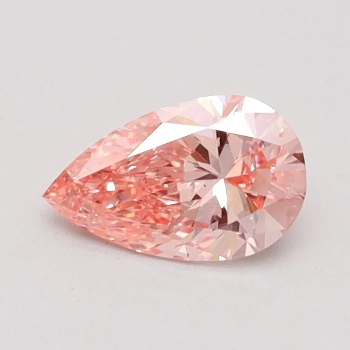 0.51ct PEAR Fancy Intense Pink SI1 Coloured Lab diamond