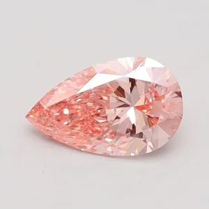 0.51ct PEAR Fancy Intense Pink SI1 Coloured Lab diamond